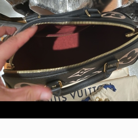 Louis Vuitton Black and Cream Satchel - Picture 4 of 9